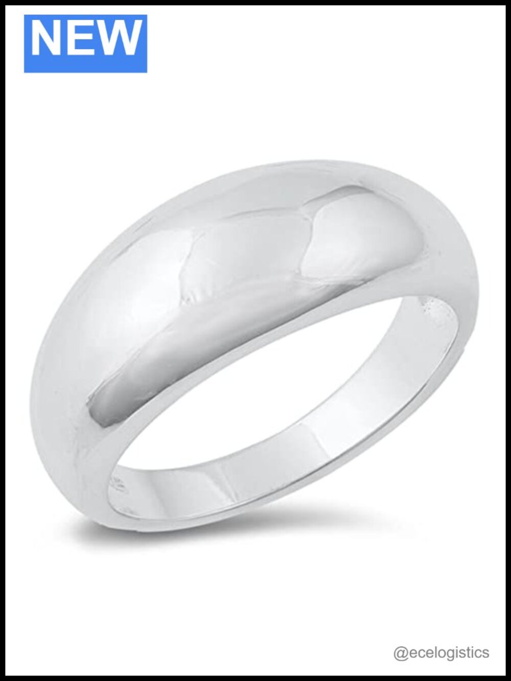 Chunky Dome Ring New .925 Sterling Silver Band Sizes 5-12